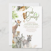 Little Wild Animals Oerwoud Safari Cute Baby showe Kaart (Voorkant)