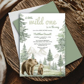 Little Wild baby beer Forest Showuitnodiging Kaart