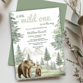Little Wild baby beer Forest Showuitnodiging Kaart