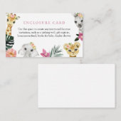 Little Wild Een Oerwoud Baby shower Behuizing Kaar Informatiekaartje (Voorkant / Achterkant)