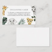 Little Wild Een Oerwoud Baby shower Behuizing Kaar Informatiekaartje (Voorkant / Achterkant)