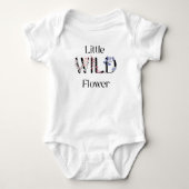 Little wild flower- baby name  romper (Voorkant)