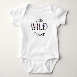 Little wild flower- baby name romper