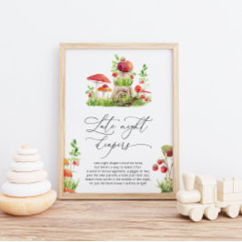 Little Wild Mushroom Late Night Luiers Spel Poster