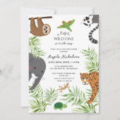 Little Wild One Baby shower Alles in één QR-code Kaart (Voorkant)