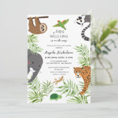 Little Wild One Baby shower Alles in één QR-code Kaart (Staand voorkant)