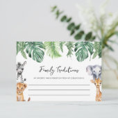 Little Wild One Baby shower familietradities Informatiekaartje (Staand voorkant)