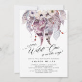 Little Wild One Baby shower Invitation Kaart (Voorkant)