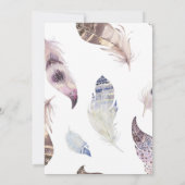 Little Wild One Baby shower Invitation Kaart (Achterkant)