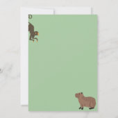 Little Wild One Baby shower Schattigee Oerwouden Kaart (Achterkant)