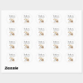 Little Wild One Cute Baby Shower Round Ronde Sticker (Vel)