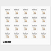 Little Wild One Cute Baby Shower Square Vierkante Sticker (Vel)