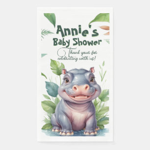 Little Wild One: Modern Floral Safari Baby shower Servet
