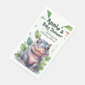 Little Wild One: Modern Floral Safari Baby shower Servet (Hoek)