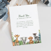 Little Wild One Oerwoud Safari Baby shower Bedankkaart