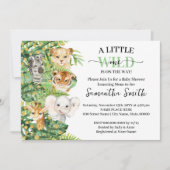 Little Wild One op Way Animal Safari Shower Kaart (Voorkant)