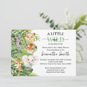 Little Wild One op Way Animal Safari Shower Kaart (Staand voorkant)