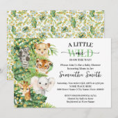 Little Wild One op Way Animal Safari Shower Kaart (Voorkant / Achterkant)