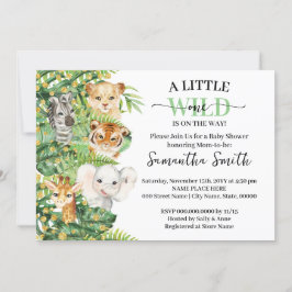 Little Wild One op Way Animal Safari Shower Kaart