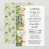 Little Wild One op Way Safari Animal Shower Kaart (Voorkant / Achterkant)