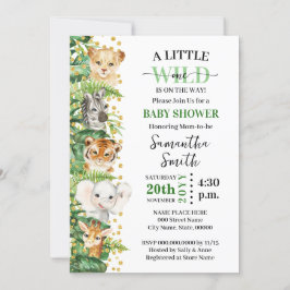Little Wild One op Way Safari Animal Shower Kaart