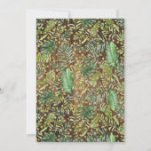 Little Wild One Rustic Safari Animals Baby shower Kaart (Achterkant)