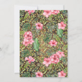 Little Wild One Rustic Safari Pink Baby Shower Kaart (Achterkant)