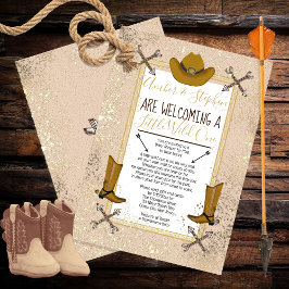 Little Wild One Rustic Western Baby shower per Mai Kaart