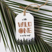 Little Wild One Rustic Woodland Baby shower Cadeaulabel