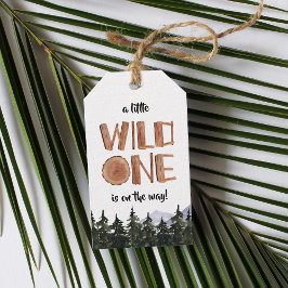 Little Wild One Rustic Woodland Baby shower Cadeaulabel