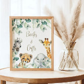 Little Wild One Safari Baby shower Boeken & Gesche Poster