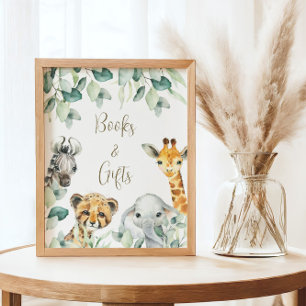 Little Wild One Safari Baby shower Boeken & Gesche Poster
