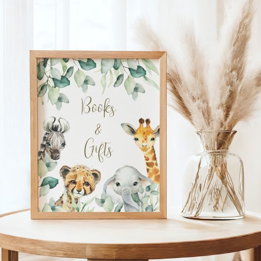 Little Wild One Safari Baby shower Boeken & Gesche Poster