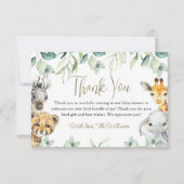 Little Wild One Safari Baby shower dank u kaarten (Voorkant)
