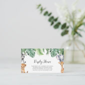Little Wild One Safari Baby shower Display Shower Informatiekaartje (Staand voorkant)