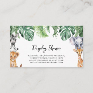 Little Wild One Safari Baby shower Display Shower Informatiekaartje