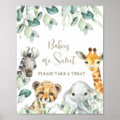 Little Wild One Safari Baby shower Favorieten teke Poster (Voorkant)