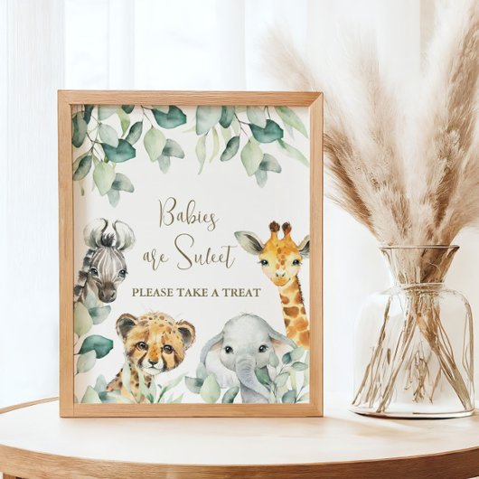 Little Wild One Safari Baby shower Favorieten teke Poster