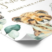 Little Wild One Safari Baby shower Favorieten teke Poster (Hoek)