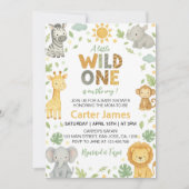 Little Wild One Safari Baby Shower Kaart (Voorkant)