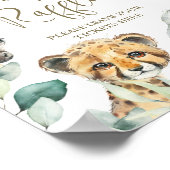 Little Wild One Safari Baby shower Luier Raffle Poster (Hoek)