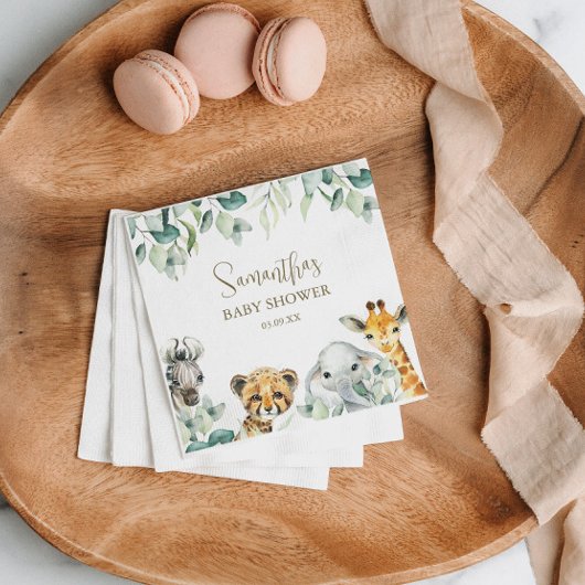 Little Wild One Safari Baby shower Servet