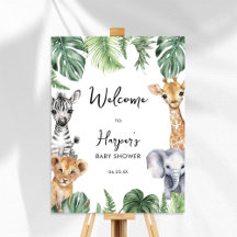 Little Wild One Safari Baby shower Welkomstbord