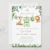 Little Wild One Safari Cute Animals Baby shower Kaart (Voorkant)