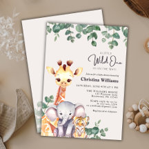 Little Wild One Safari Dieren Baby shower