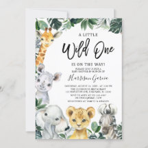 Little Wild One Safari Oerwoud Animals Baby shower