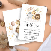 Little Wild One Schattige Baby shower Kaart