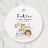 Little Wild One Schattige Baby shower Round Bedankjes Labels (Voorkant)