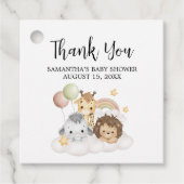 Little Wild One Schattige Baby shower Square Bedankjes Labels (Voorkant)