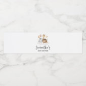 Little Wild One Schattige Baby shower Waterfles Etiket (Enkel label)